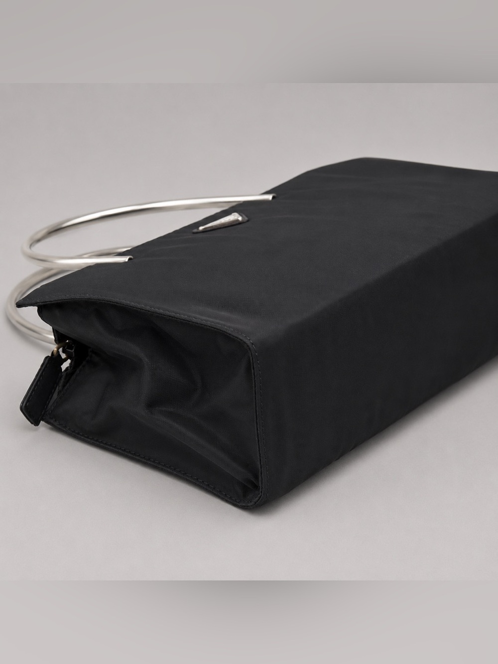 AUTHENTIC PRADA Metal nylon Handle Bag VINTAGE - Picture 12 of 16